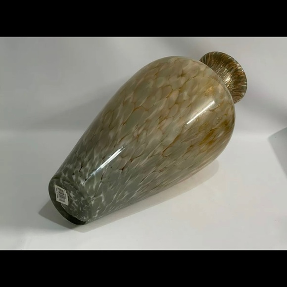 Haverty's 19" Artisan Gold Pattern Glass Element Floor Vase - Picture 4 of 8